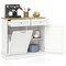 Costway Wooden Kitchen Trash Cabinet Tilt Out Bin Holder w/ Drawer & Storage Shelf Black/White/Coffee/Gray